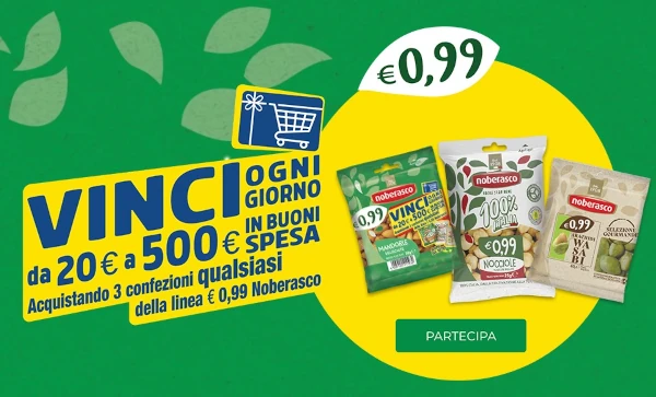 Concorso Vinci Ogni Giorno con Noberasco